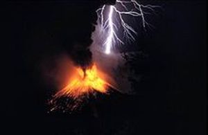 Volcanic lightning