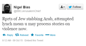 Now That Jews Have Also Attacked Arabs, BBC To Report Violence