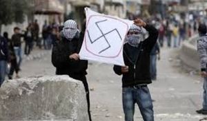 Palestinians wth swastika