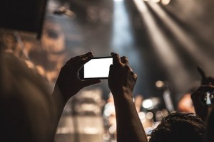 smartphone at concert