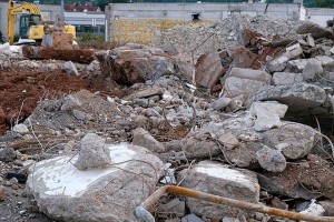 demolition rubble