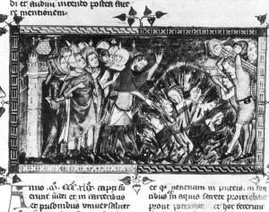Burning of Jews - European chronicle on Black Death