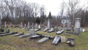 vandalized Jewish graves