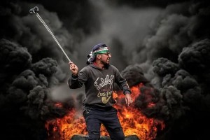 Palestinian rioter