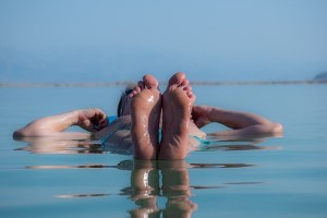 floating in Dead Sea