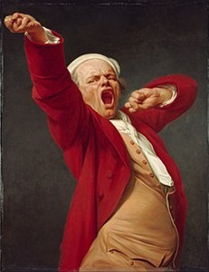 Joseph Ducreux yawning