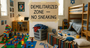Kid Sets Up ‘Security Zone’ In Brother’s Half Of Bedroom